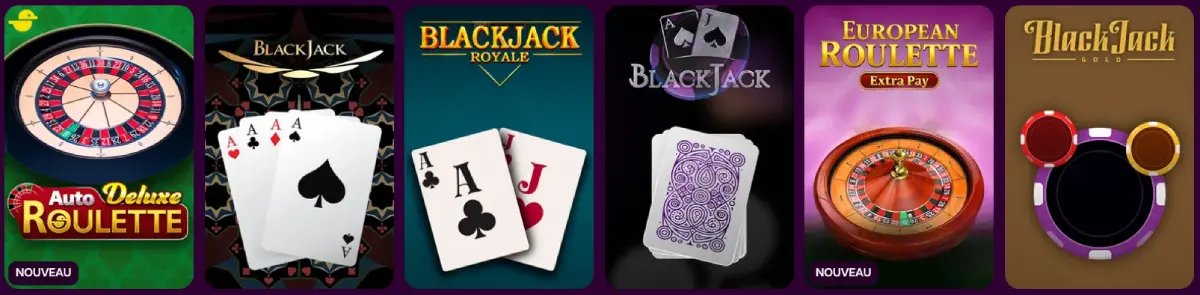 BinnaryBet Casino Jeux de table